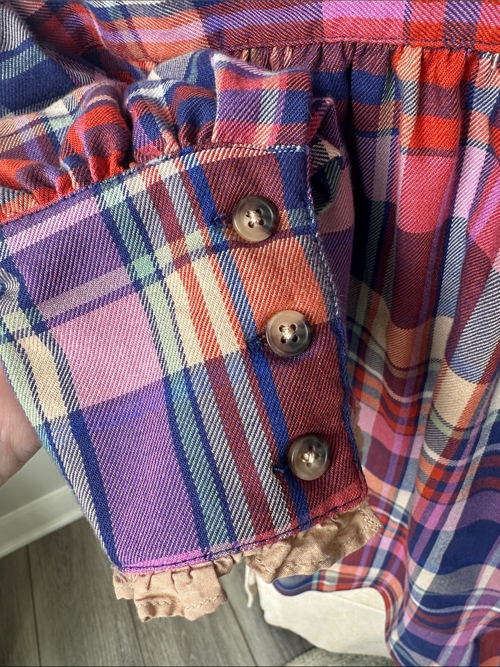 Free People Bexley Balloon Plaid Top - Picture 5 of 9